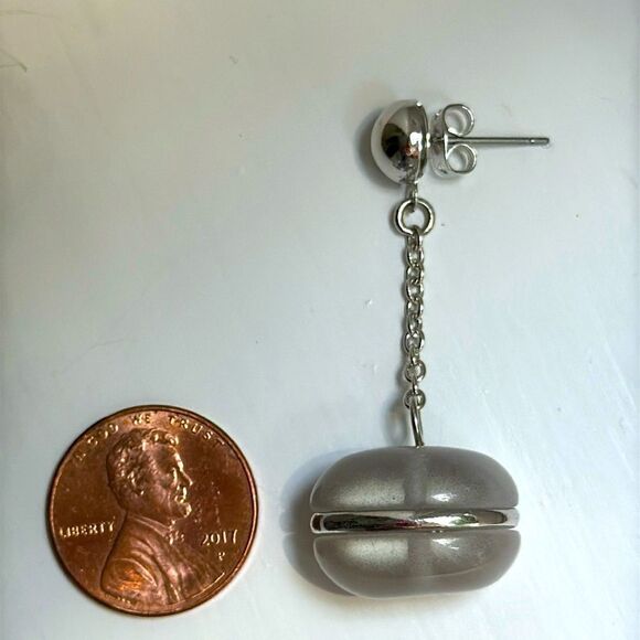 HSN x Roberto Faraone Mennella – Gray Bead Drop Earrings – Signed RFM - Picture 5 of 7